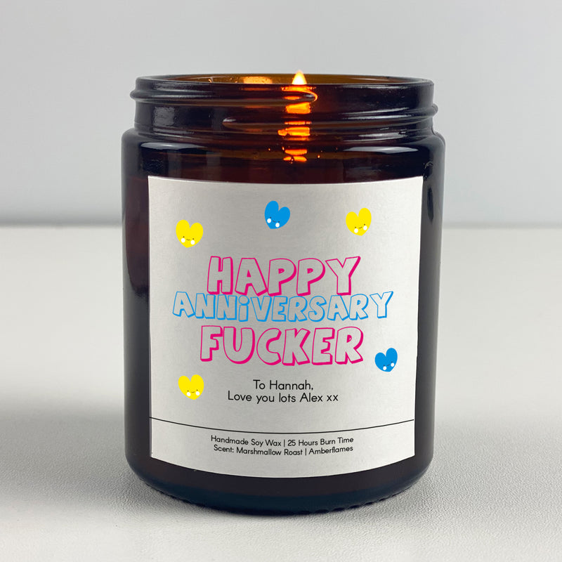 Anniversary Candle Gift - Happy Anniversary Fucker