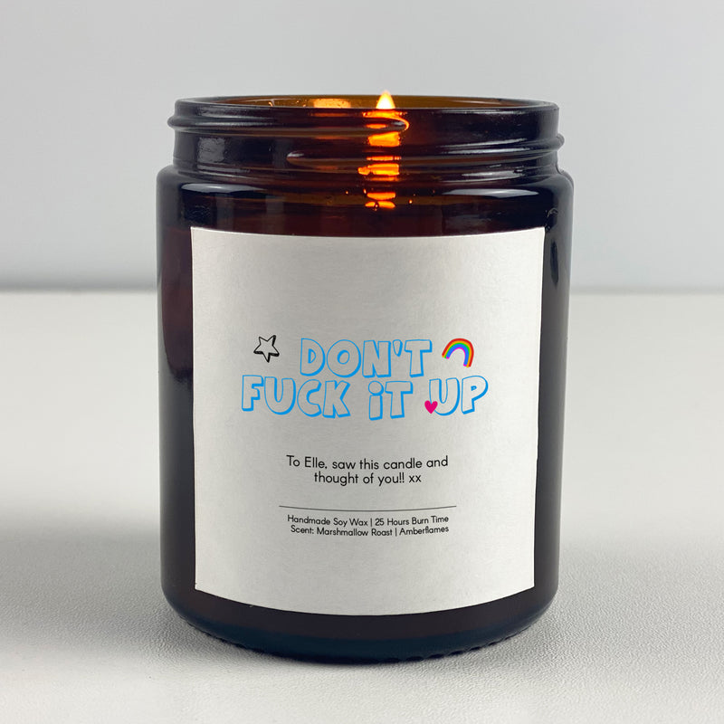 Motivational Candle Gift - Don't fuck it up